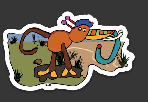 Petserbervig Sticker