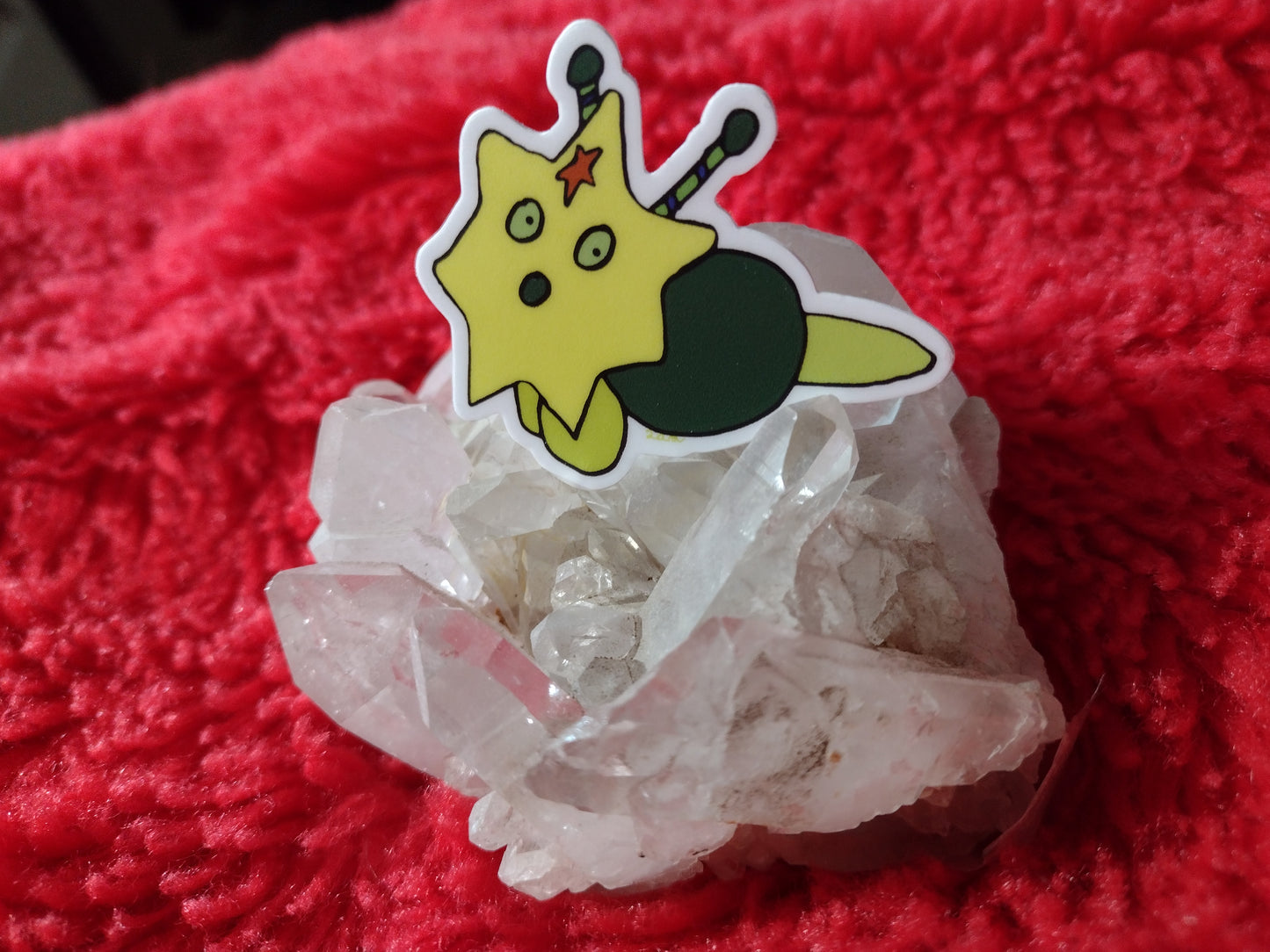 Green Larcunight Die cut Sticker 2″ × 1.67″