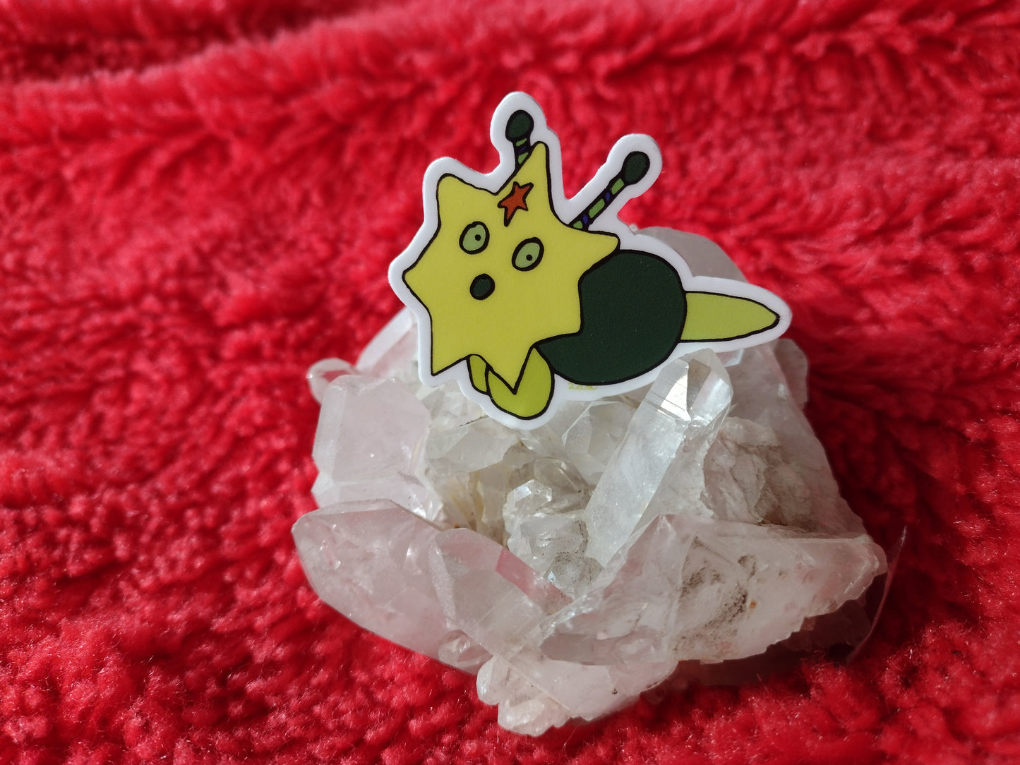 Green Larcunight Die cut Sticker 2″ × 1.67″