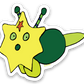 Green Larcunight sticker. 2" x 1.67" sticker